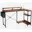 Bureau d'ordinateur, bureau en coin en L avec tablette, prises de courant et lumières DEL-1615456283