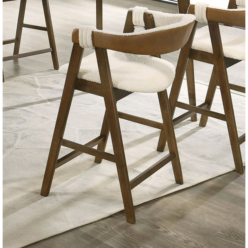 Mid-Century Modern 2Pc Counter Stool