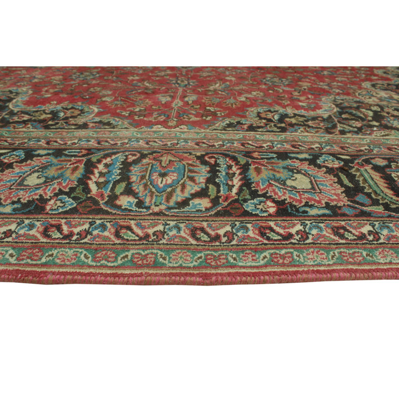 Tapis rouge délavé Fine Kavnoor