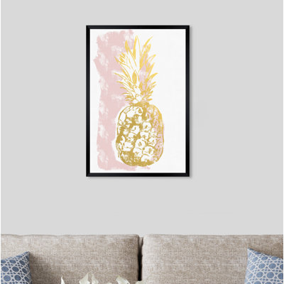 " Gold And Blush Pineapple " by Oliver Gal