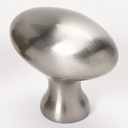 Poignée ovale 1 1/4 po, Nickel satiné, H 1,25 po x l 0,75 po x P 1,25 po