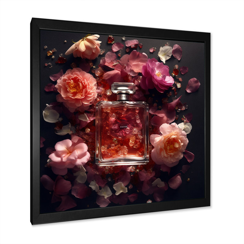 «Orange Perfume Fragrance Connoisseur II», reproduction sur toile encadrée, H 16 po x l 16 po x P 1 po, Cadre photo noir