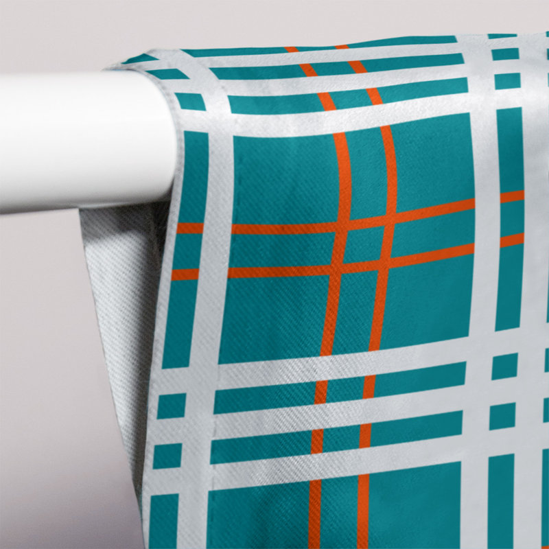 Sheer Curtain Single Panel, Tennessee Football Blue/White