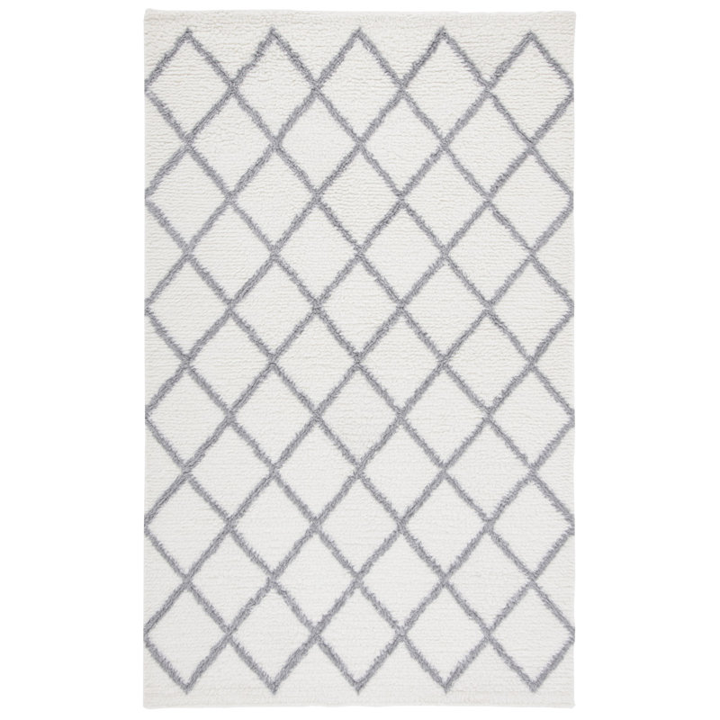 Tapis ivoire / gris Vermont 552 VRM552A, Carré 6 pi