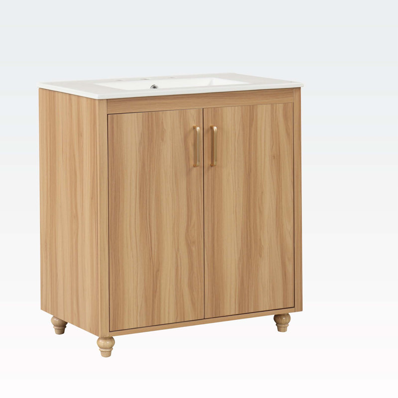 Armoire de salle de bain en panneau de fibres à densité moyenne Zadack