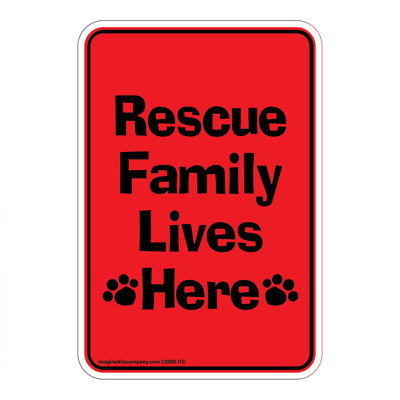 Rescue Family Lives Here Mini Garden Sign