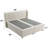 Beige Chenille Bed w/Storage (Mattress Included)