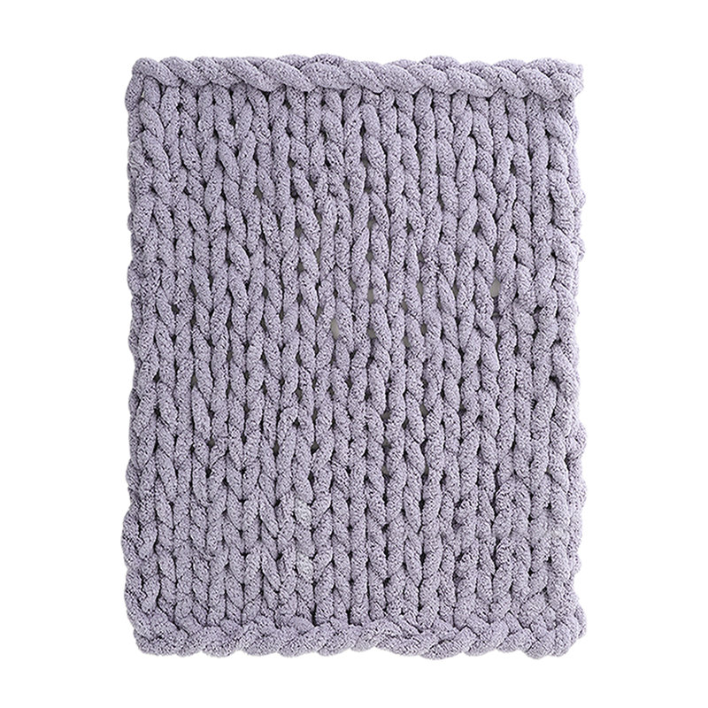 stretchable hand-woven extra-thick wool blanket, 150cm x 120cm, Grey