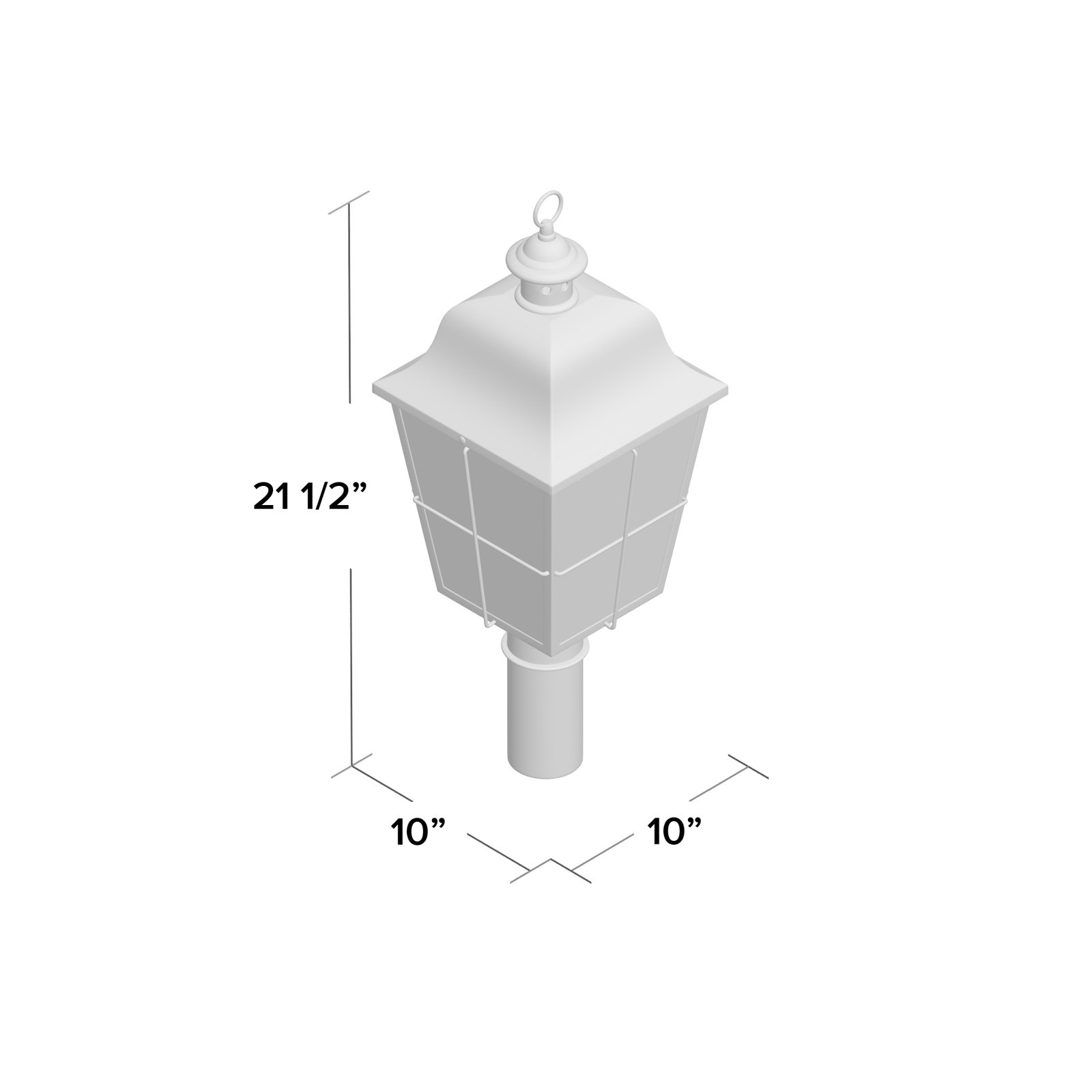 Merton Seeded Outdoor Lantern Head, Mystic Black