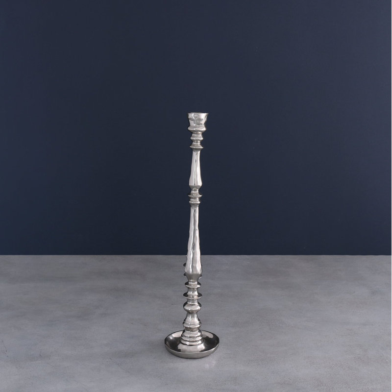 Bougeoir de table en aluminium Soho, H 15,5 po x l 3,5 po x P 3,5 po