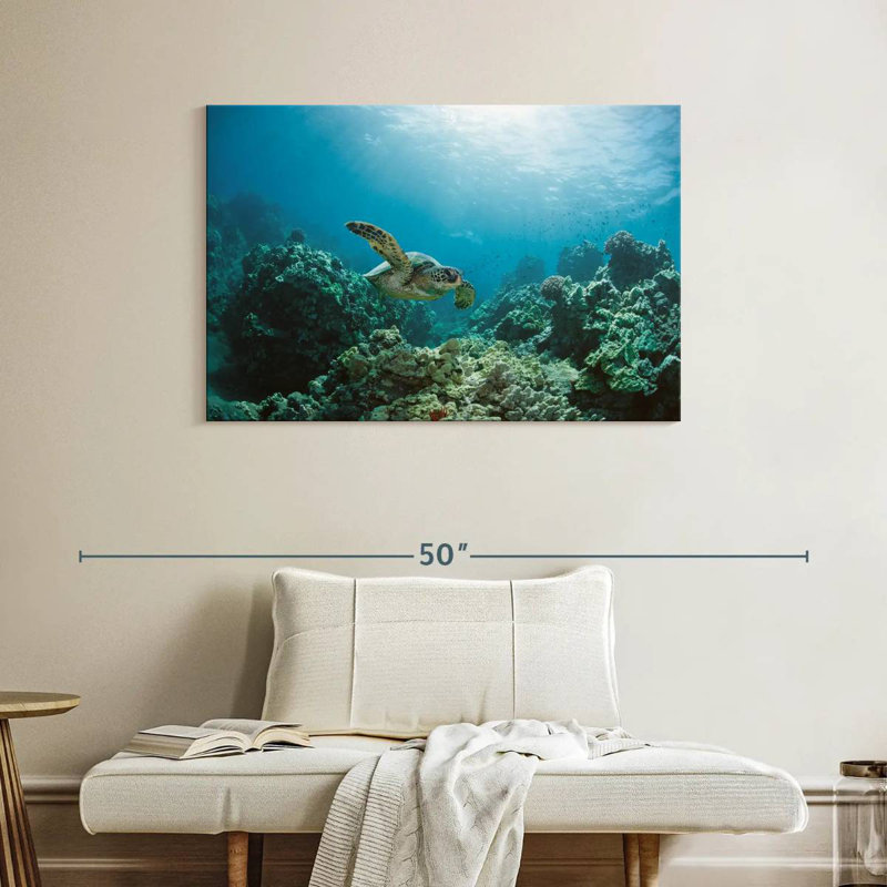 Brampt Sea Turtle In Maui, 26" H x 39" W