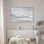 Reproduction d'art encadrée sur toile - paysage abstrait rétro, salon, décoration côtière