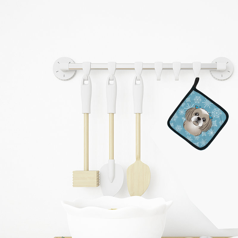 Cuisinier poignée flocon de neige de l’allée de fêtes Ashlynn, Gris