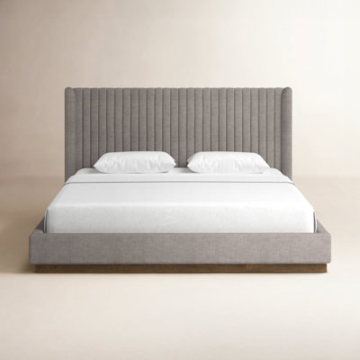 Lydia Upholstered Wingback Bed