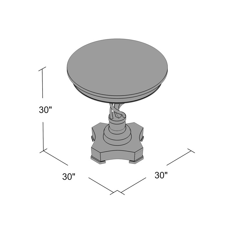 Solid Wood End Table, Dark Brown