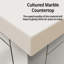 Meuble-lavabo double blanc 80 po X P 22 po D, avec plateau en marbre de culture-1918888014-1918888009