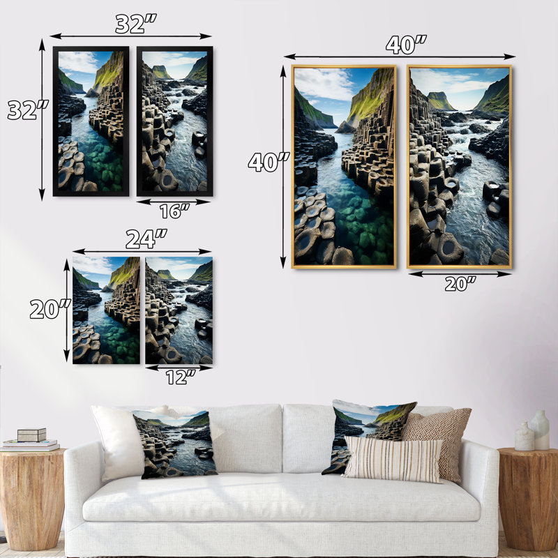 «Ireland Legends Of Giants» 2 - Pièces sur, Toile tendue, H 32 po x l 32 po