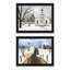 2 pièces, art mural encadré noir avec anneaux de traîneau Vignette, impressions de décorations de vacances d'hiver pour le salon et la chambre à coucher | Idée de cadeau-406344647