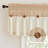  Thick Linen Valances for Kithcen/Living Room, Farmhouse Style Kitchen Window Tiers Shades Linen Textured Rod Pocket Curtains Topper, 2 Panels-1832997152-1832997163