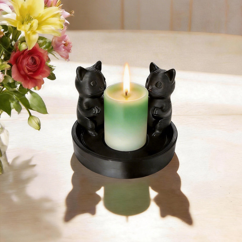 Porte-bougie noir