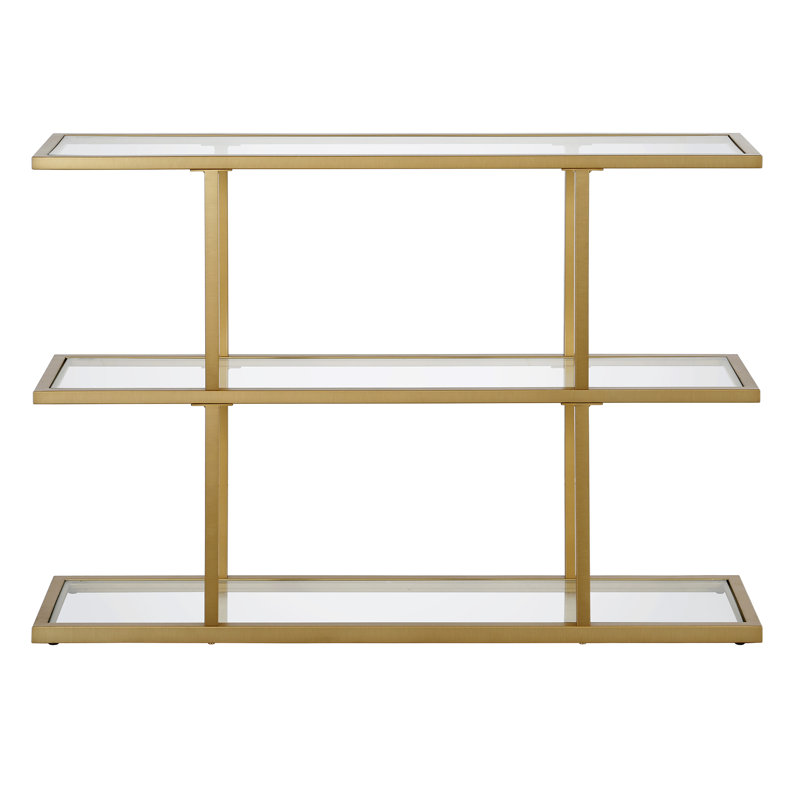 106.7cm Glass Top Console Table, Gold