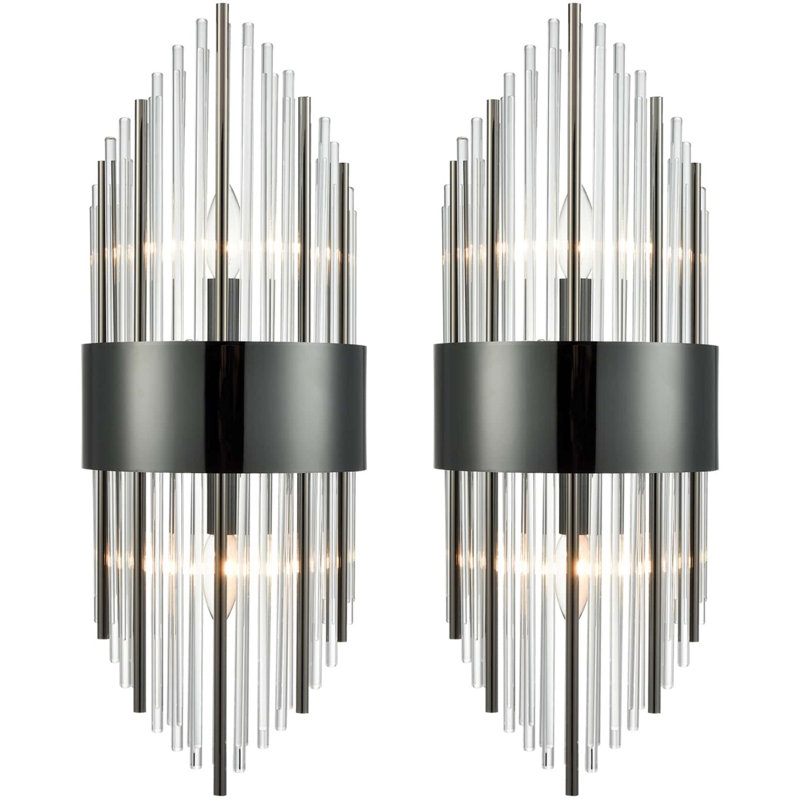 2 - Light Dimmable Vanity Light, Black