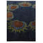 Tapis carré bleu marine Otto
