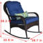 Chaise berçante d'extérieur en osier / rotin avec coussins-764348509
