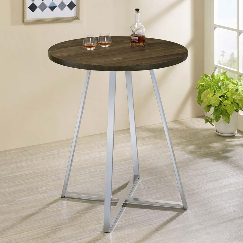 Round 35-inch Pub Height Bistro Bar Table
