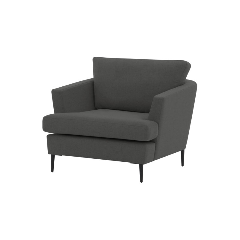 Jovany Velvet Armchair, Dark Grey
