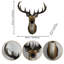 Buste de cerf en résine de 14,57 po de large avec têtes de cerf pour décor de chalet, de chalet et de ferme