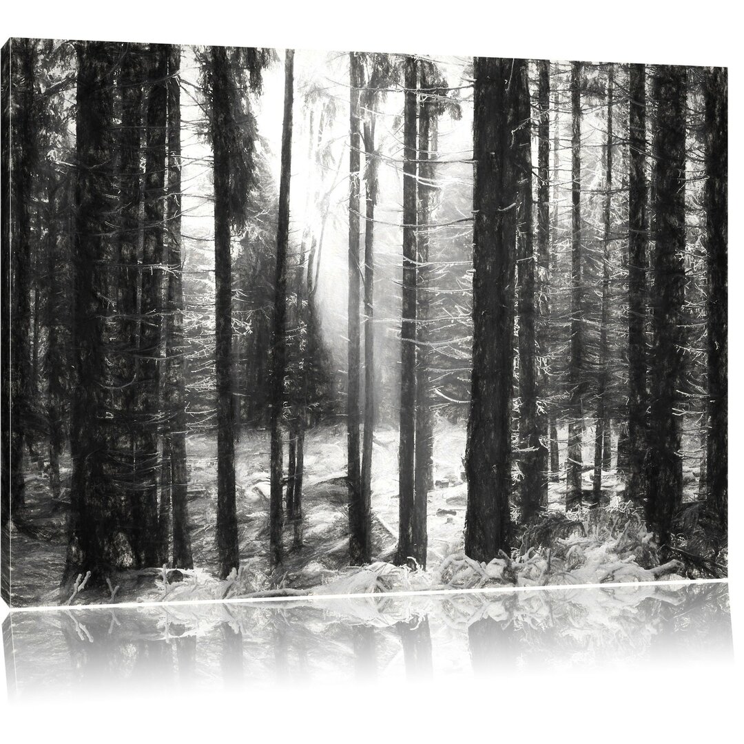 Leinwandbild Winterwald