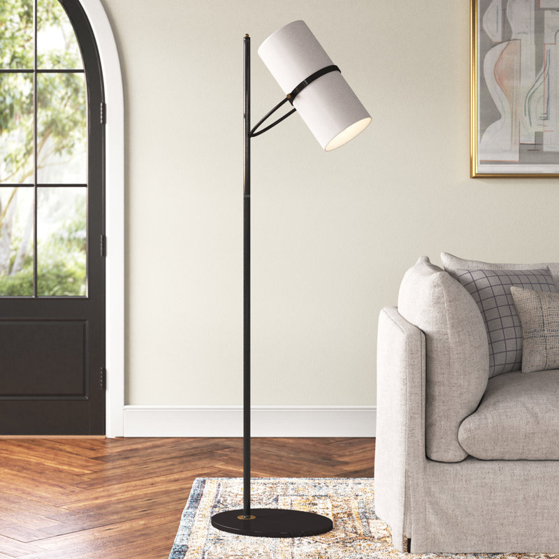 Delores 70.25'' Black Task Floor Lamp