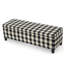 Tissu noir élégant avec rangement - 51 po Long, 17,47 de large, 16,5 de haut pour une solution soignée Profondeur, largeur, hauteur