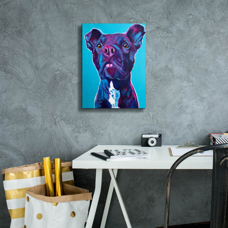 «Pit Bull - Neko» par Dawg Painter, H 16 po x l 12 po x P 0,75 po