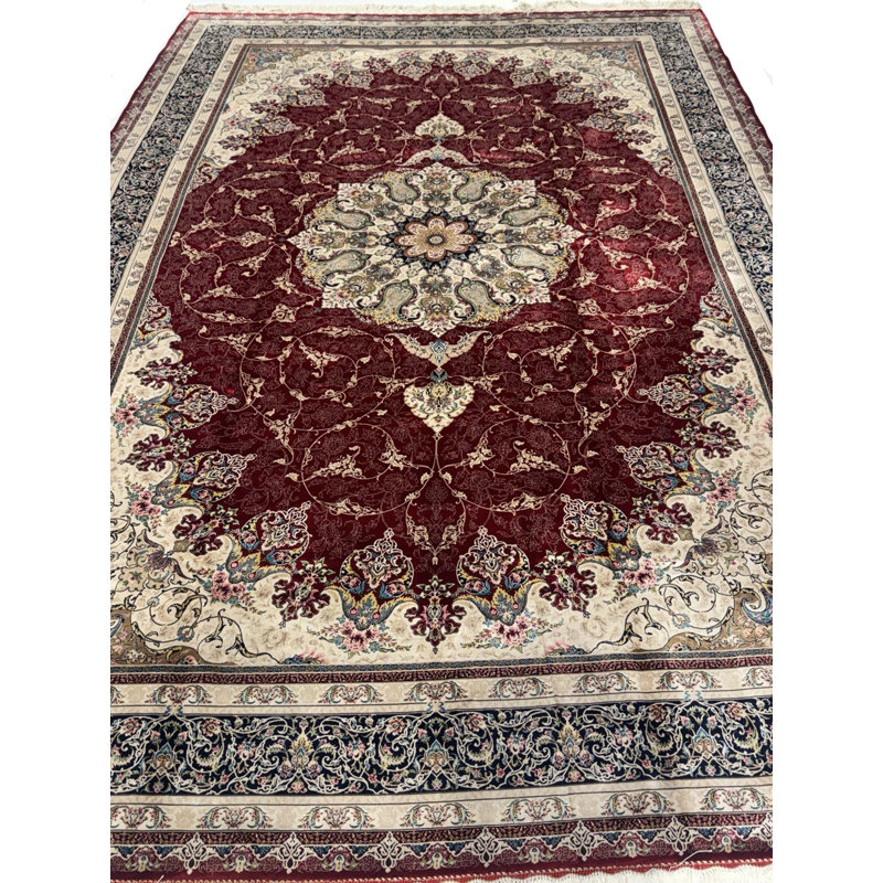 Tapis persan Tabriz 6 pi 7 po x 9 pi 11 po