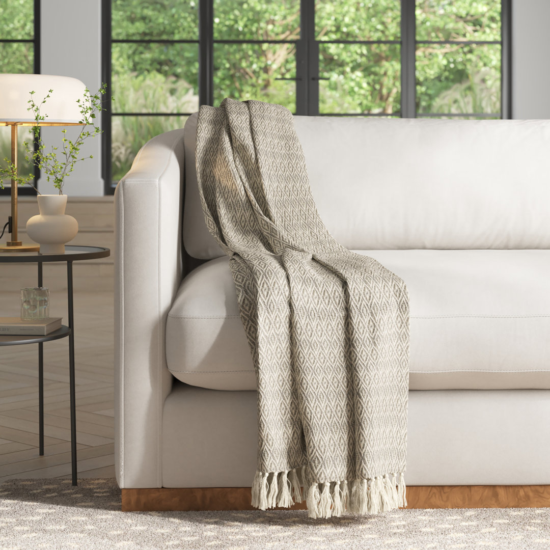 Shelby 100% Cotton Fringe Throw Joss & Main