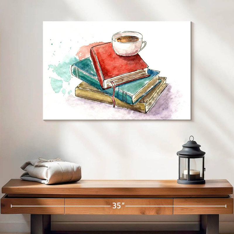 Kerner Coffee On Books, 26" H x 39" W