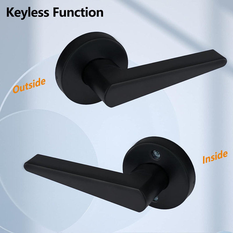 MatteBlack Door Lever, Passage
