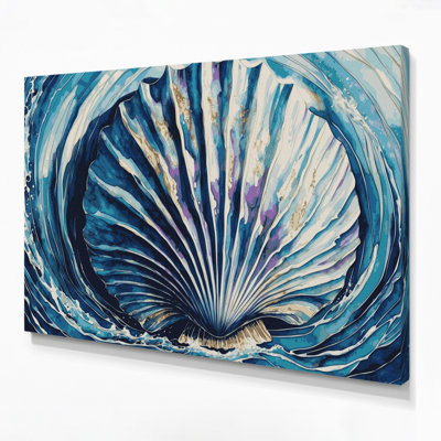 Art mural sur toile bleu Coastal