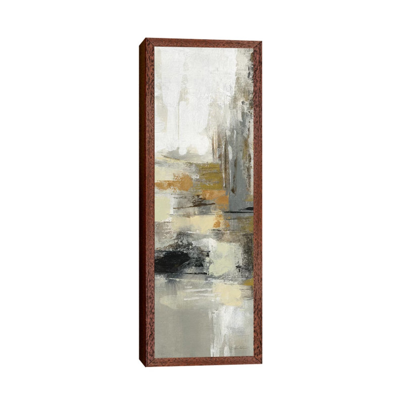 Lava And Steam II by Silvia Vassileva - Print on Canvas, Classic Brown Wood Framed, 30.48 cm H x 91.44 cm W