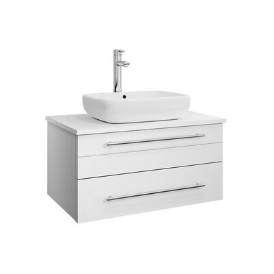 Lucera 30"" Wall Hung Single Bathroom Vanity -  Fresca, FCB6130WH-VSL-CWH-V