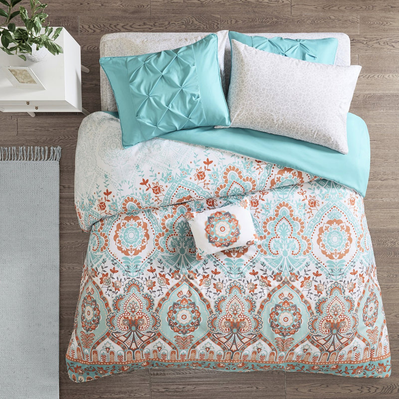 Bedding With Comforter And Sheet - Appealing Element Sheets Lively Pattern, Twin XL Comforter + 6 Additional Pieces