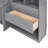 Queen Gray Bed With Side Flip And Shelf For Streamlined Room Design Integrated Storage Function Maximizing Space