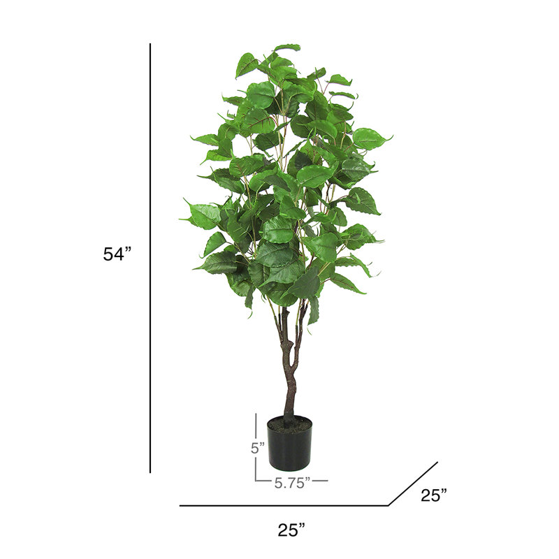 Bouleau artificiel en pot, H 54 po x l 25 po x P 25 po