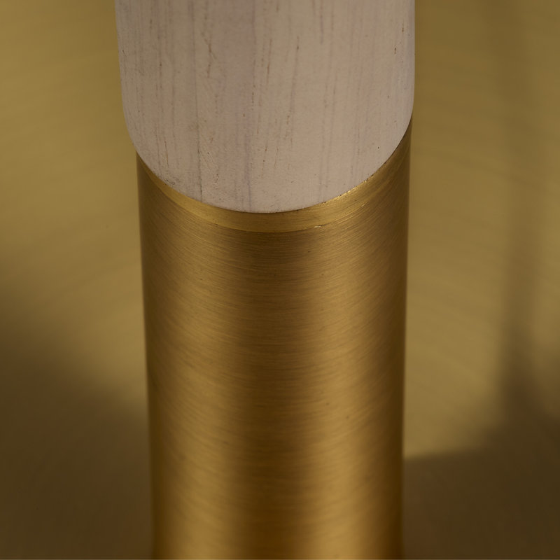 Morgana 64.5'' Natural/Antique Brass Traditional Floor Lamp