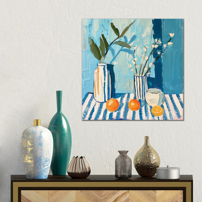 Spring Still Life With Oranges - Wall Art Print - Wrapped Canvas