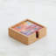 Fused Floral Coaster Set With Holder