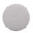 Callion Contemporary Fabric Round Cocktail Ottoman with Metal Cross Base