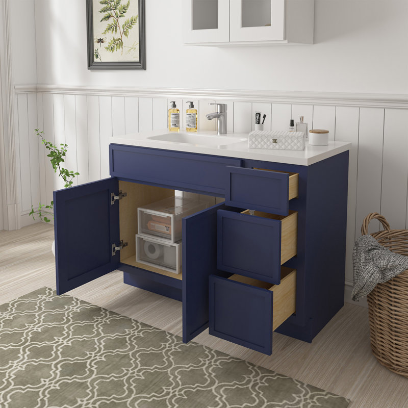 Base de meuble-lavabo simple 42 po seulement, Bleu
